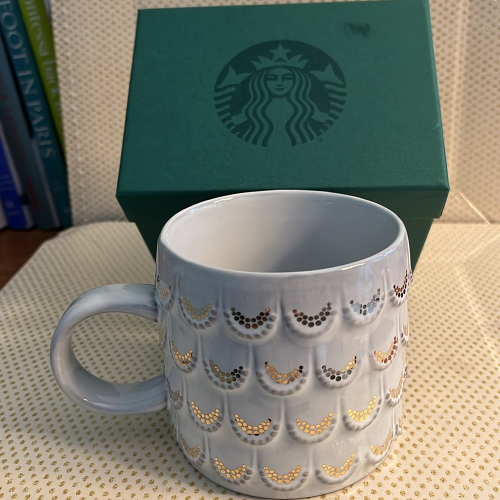 Starbucks White Ceramic Mug NIB RARE